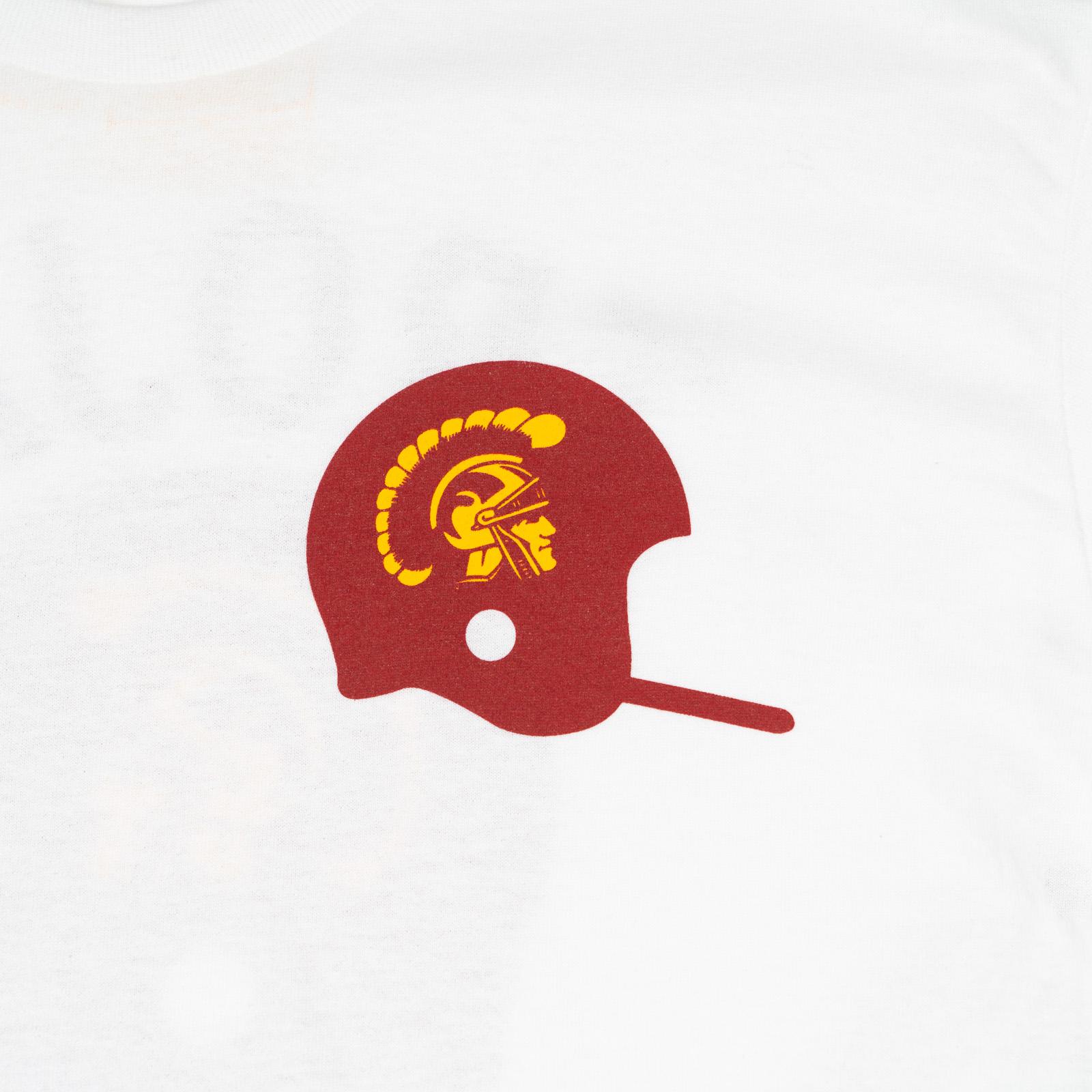 USC Trojans Unisex White Football Helmet 11 National Champs T
